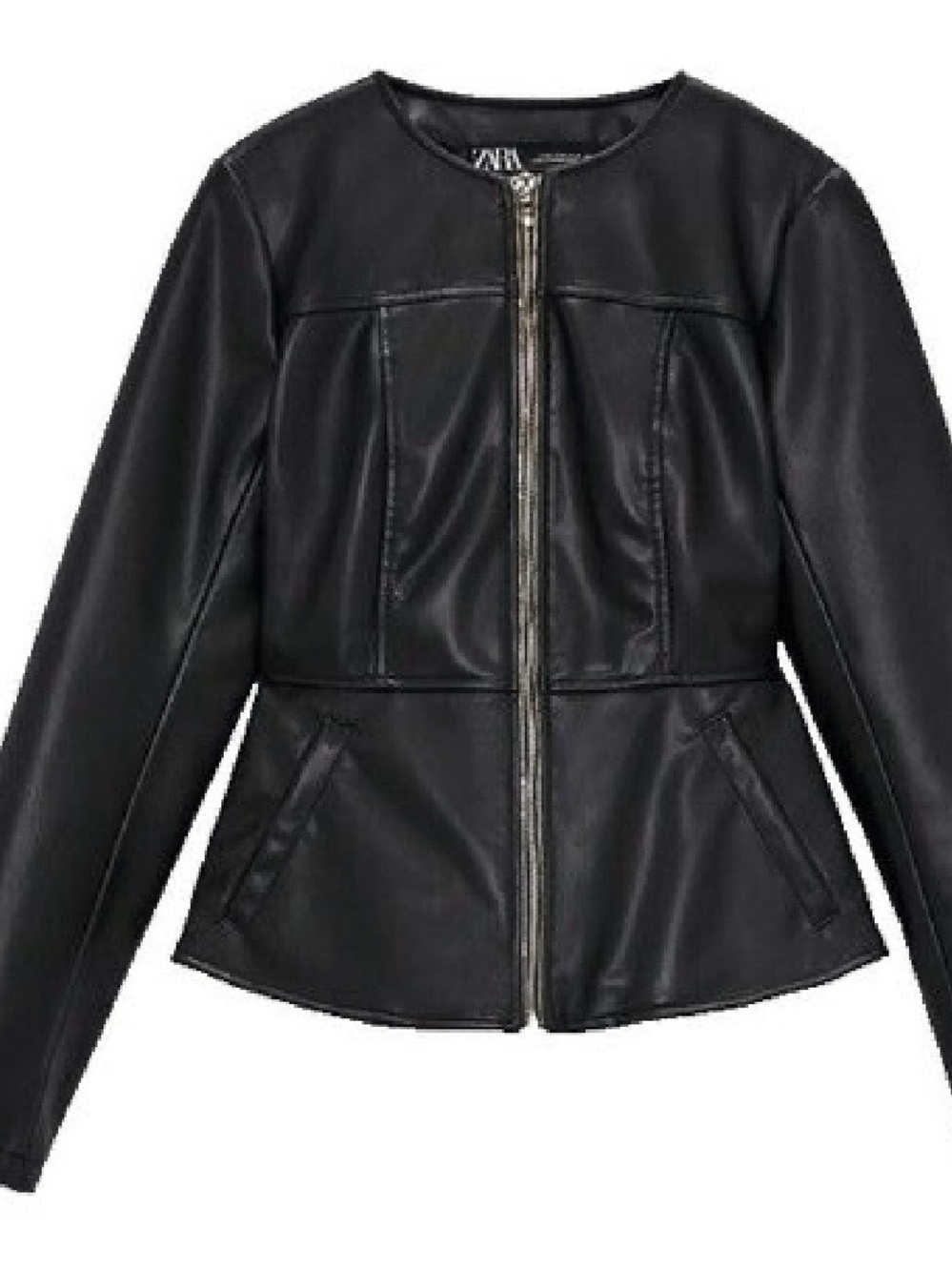 Zara Faux Leather Jacket Women’s XS Black NWT